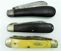 (3) Vintage Folding Pocket Knives;