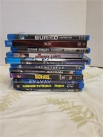 Group of blu-ray dvds