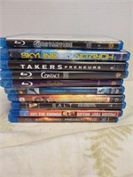 Group of blu-ray dvds