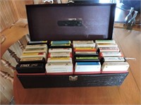 8 Track Cassettes In Carrying Case