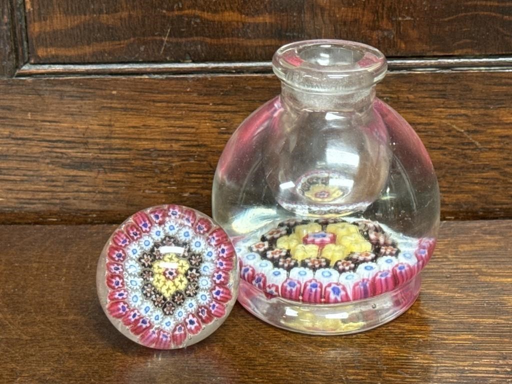 Millefiori Italian Art Glass Scent Bottle