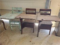 3 vintage school desk needs tlc