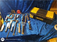 Stanley tool box and with mixed hand tools