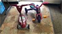 (1) children’s scooter (1) children’s tricycle