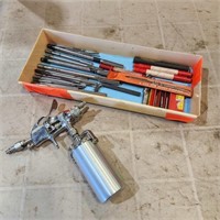 Various sized Reamers & Paint Sprayer