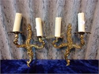 French Wall Sconces in Bronze