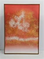 ABSTRACT OIL ON CANVAS - UNSIGNED "ORANGE JUICE"