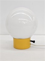 MCM ORB TABLE LAMP- MILKGLASS SHADE/ENAMEL BASE