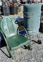 Green Metal Art Deco Rocking Chair, Cabela's