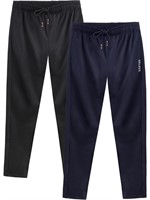 WF5485  NELEUS Workout Sweatpants, Black+Navy XL