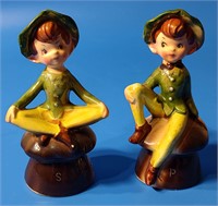 Lefton Toadstool Elves Salt & Pepper Shakers