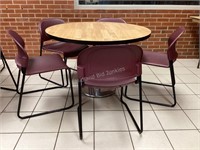 Pedestal Table & 5 Chairs