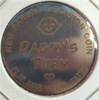 Diaper changing decision coin