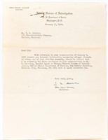 J. Edgar Hoover FBI Letter Jan 1936