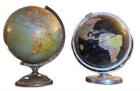 (2) Vintage Desk Globes