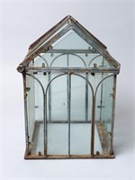 Vintage Metal & Glass Small Greenhouse