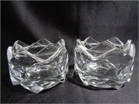 Pair of Crystal Candle Holders & Crystal Vase