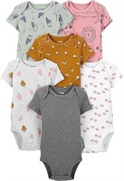 New Carter's baby-girls Bodysuit 6-Pack(3-6M)