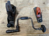 2 Vintage Planers and 1 hand drill