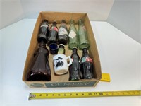 Flat of Old Soda Bottles, Mugs & Syrup