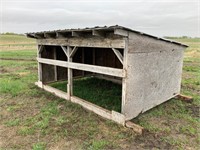 Calf Shelter  11.5 ft x 8 ft, metal clad roof