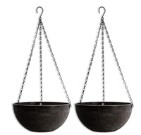 DEAYOU 2 Pack Resin Hanging Planters for Indoor