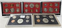 1970, ’71, (2) ’81, ’82 Proof Sets (No Boxes)