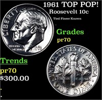 Proof 1961 Roosevelt Dime TOP POP! 10c Graded pr70