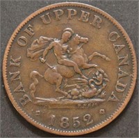 Canada PC-5B1 Bank of Upper Canada 1852 Half Penny
