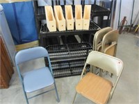 5 folding chairs-sm. storage shelf-5 file holders