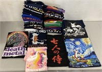 40 Various Print T-Shirts Size Large