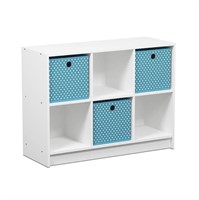 E7189  Furinno 6 Cube Storage Organizer - White