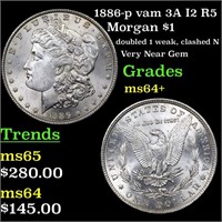 1886-p vam 3A I2 R5 Morgan $1 Grades Choice+ Unc