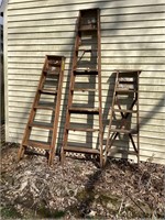 Assorted 3 Wood ladders