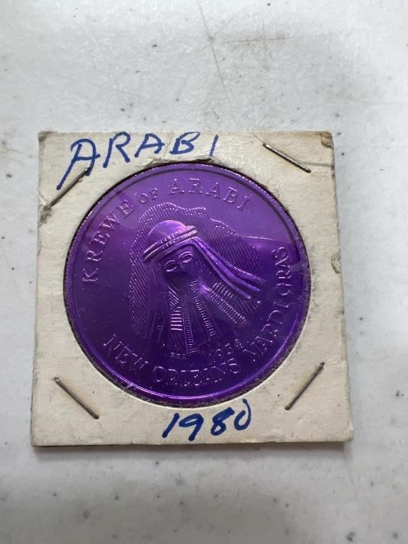 Krewe of Arabi 1980 doubloon