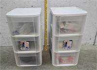 2 3 Drawer Plastic Cabinets With Contents