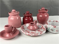 Pink Maroon Bybee Pottery