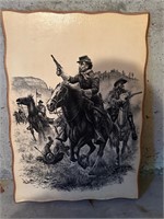 1985 Bill O’Neill “U.S. Cavalry” Print on Wood