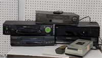 5 VCR's, vhs rewinder