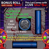 1-5 FREE BU Nickel rolls with win of this 2000-d S