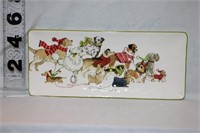 Holiday Serving Plate with Dogs