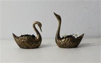 Vintage Brass Swans