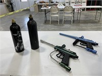 (2) Paintball Guns, Tanks