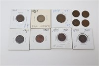 (11) DIFFERENT INDIAN HEAD CENTS: