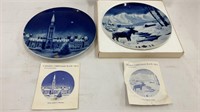 Canada Christmas Collector Plate 1973 + 1974