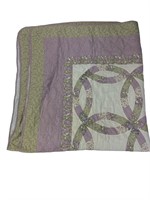 Vtg Floral Quilt / Comforter