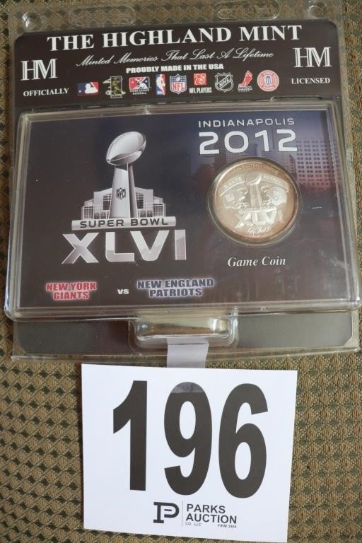 The Highland Mint 2012 Super Bowl Game Coin with