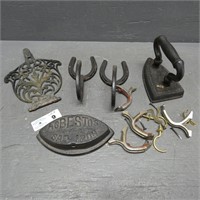 Sad Iron, Trivets, Horse Shoe Coat Hooks