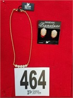 Swarovski Necklace & Clip Earrings