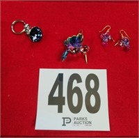 Elliott's Keychain, Hummingbird Earrings &